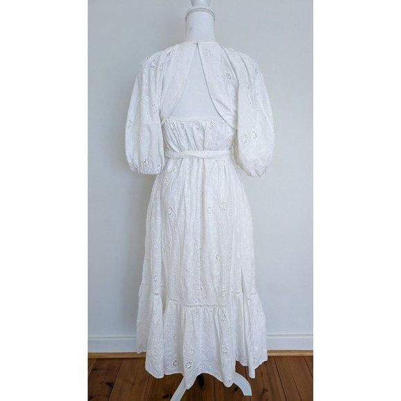 Aje Silvatica BRODERIE Midi Dress White - Picture 7 of 15